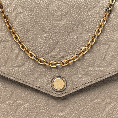 Louis Vuitton Empreinte Pochette Felicie Chain Wallet Tourterelle 8 of 10