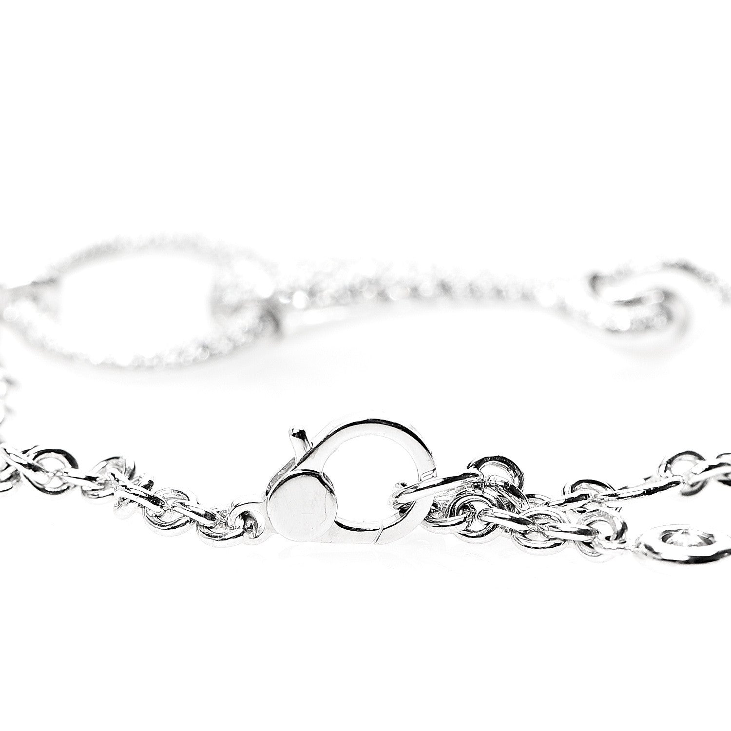 Hermes 18K White Gold Diamond TPM Filet d'Or Bracelet 3 of 5