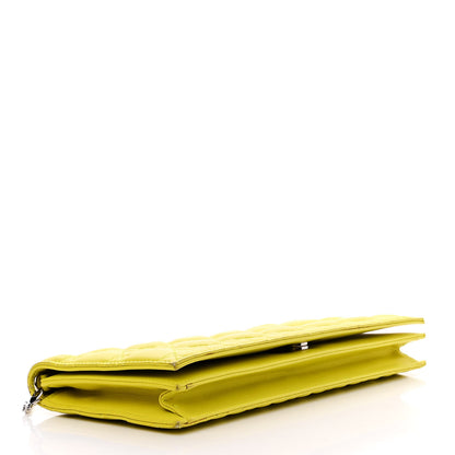 Christian Dior Lambskin Cannage Lady Dior Convertible Clutch Vert Acide 4 of 12