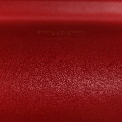Saint Laurent Ribbed Plexiglass Lambskin Fringe Monogram Opium Box Bag Red 5 of 11