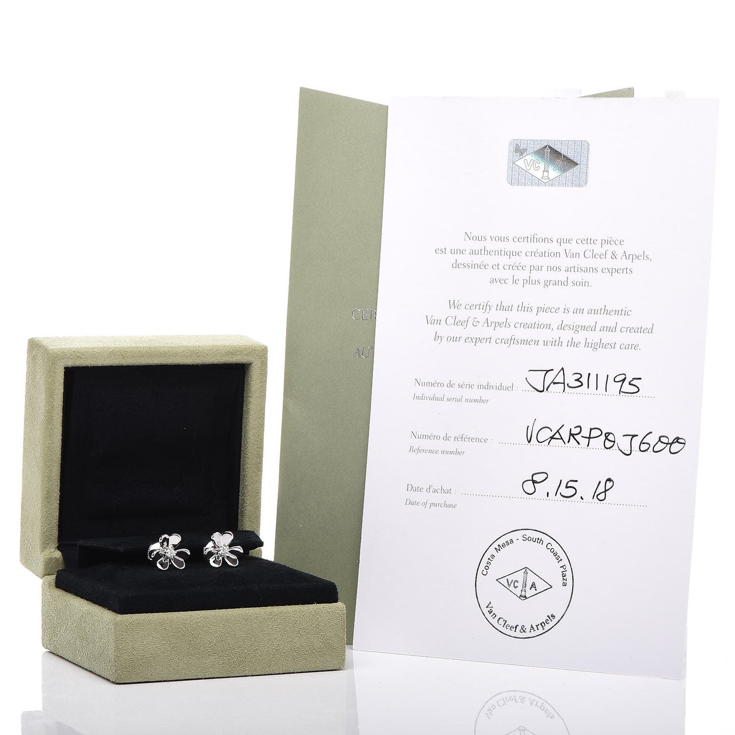 18K White Gold Diamond Mini Frivole Earrings