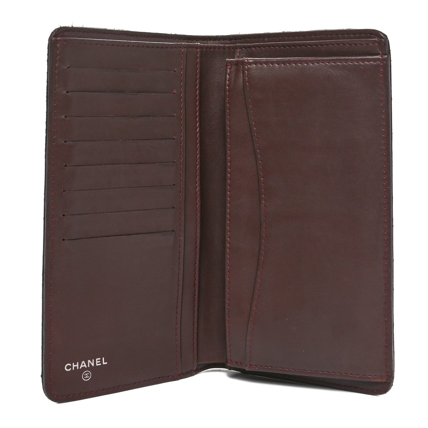Lambskin Quilted Yen Wallet Black