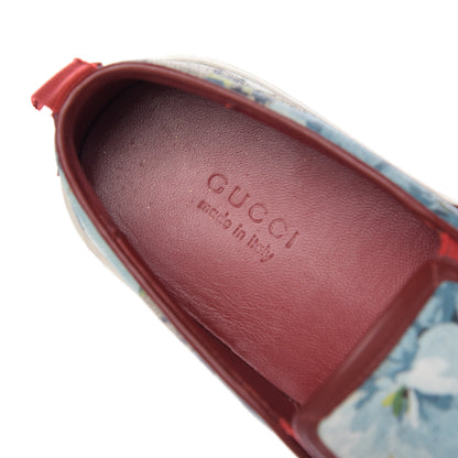 Gucci GG Supreme Monogram Blooms Womens Slip On Sneakers 36 Beige Blue Navy Red 8 of 12