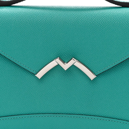 Moynat Carat Calfskin Gabrielle Clutch Turquoise 7 of 9