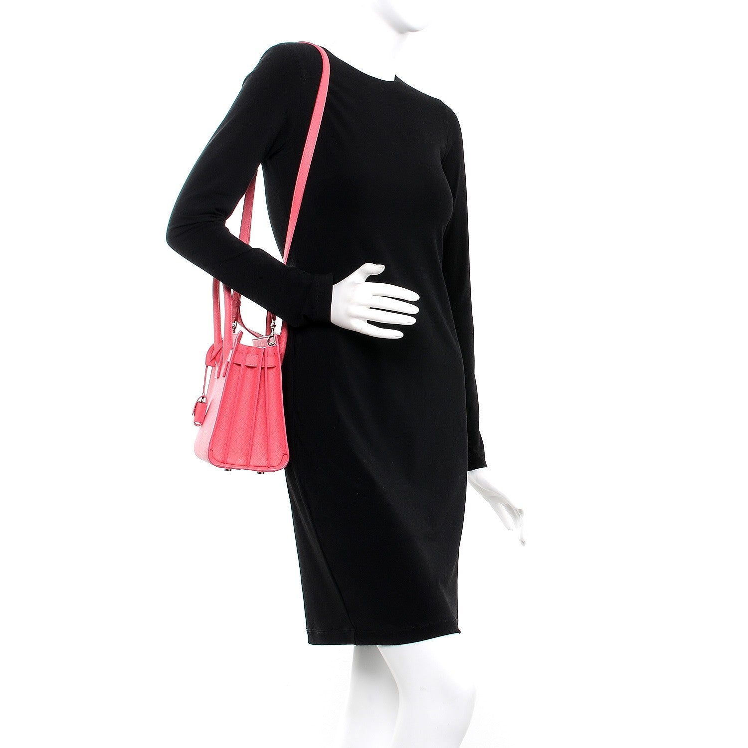 Saint Laurent Grained Calfskin Baby Sac De Jour Rose Clair 2 of 14