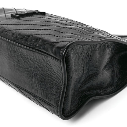 Saint Laurent Crinkled Calfskin Matelasse Monogram Niki Shoulder Bag Black 11 of 11