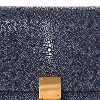 Celine Stingray Medium Classic Box Flap Bag Navy 11 of 14