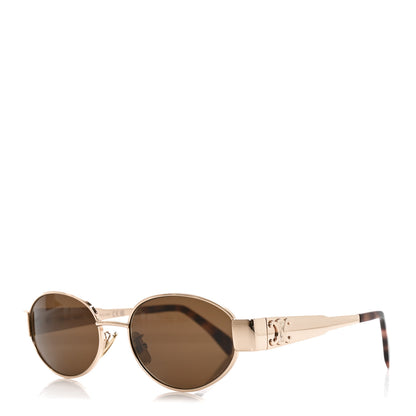 Celine Metal Triomphe 01 Sunglasses CL40235U Rose Gold Brown 1 of 7