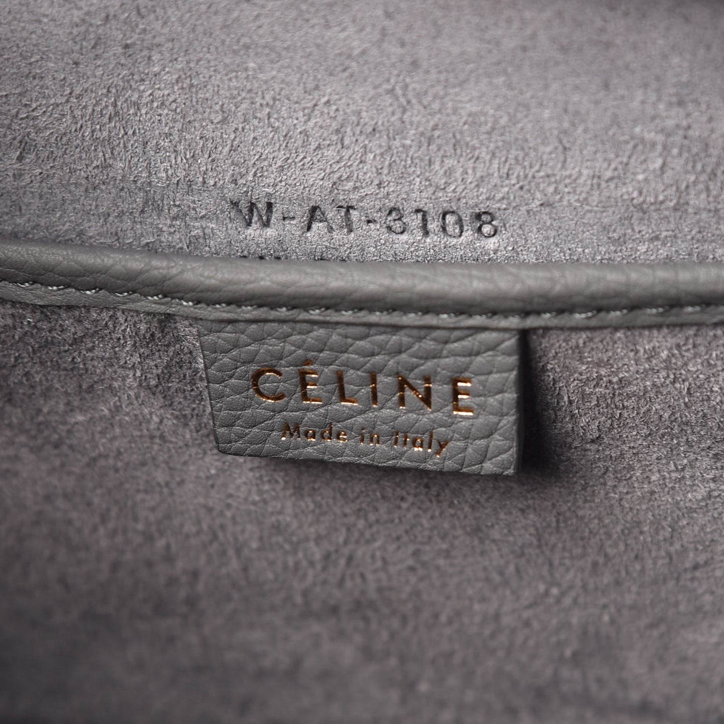 Drummed Calfskin Nano Luggage Kohl