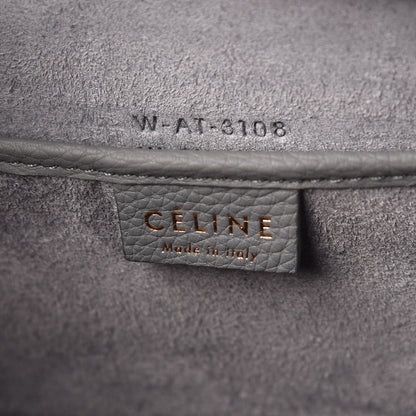 Celine Drummed Calfskin Nano Luggage Kohl 6 of 7