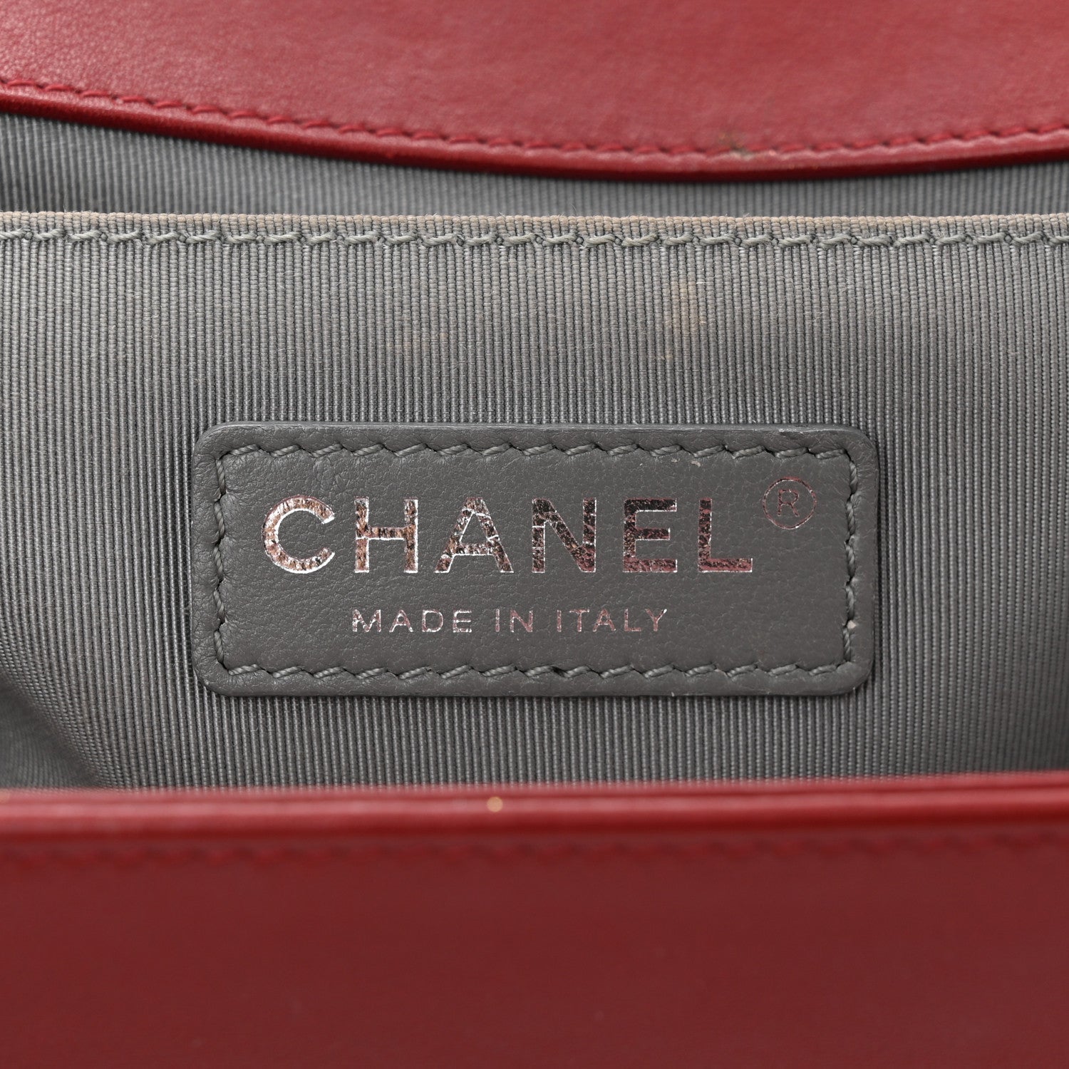 Chanel Calfskin Chevron Quilted Medium Boy Flap Dark Red 6 of 14