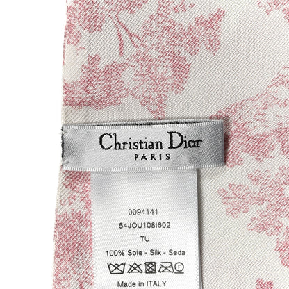 Christian Dior Silk Toile De Jouy Maxi Mitzah Scarf Pink 3 of 3