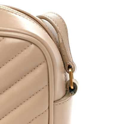 Saint Laurent Calfskin Matelasse Monogram Lou Camera Bag Dark Beige 12 of 13