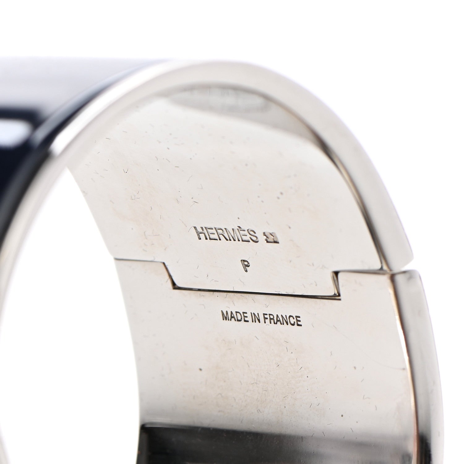 Hermes Enamel Extra Wide Clic Clac H Bracelet PM Bleu Nuit 4 of 5