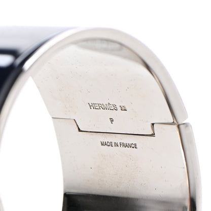 Hermes Enamel Extra Wide Clic Clac H Bracelet PM Bleu Nuit 4 of 5