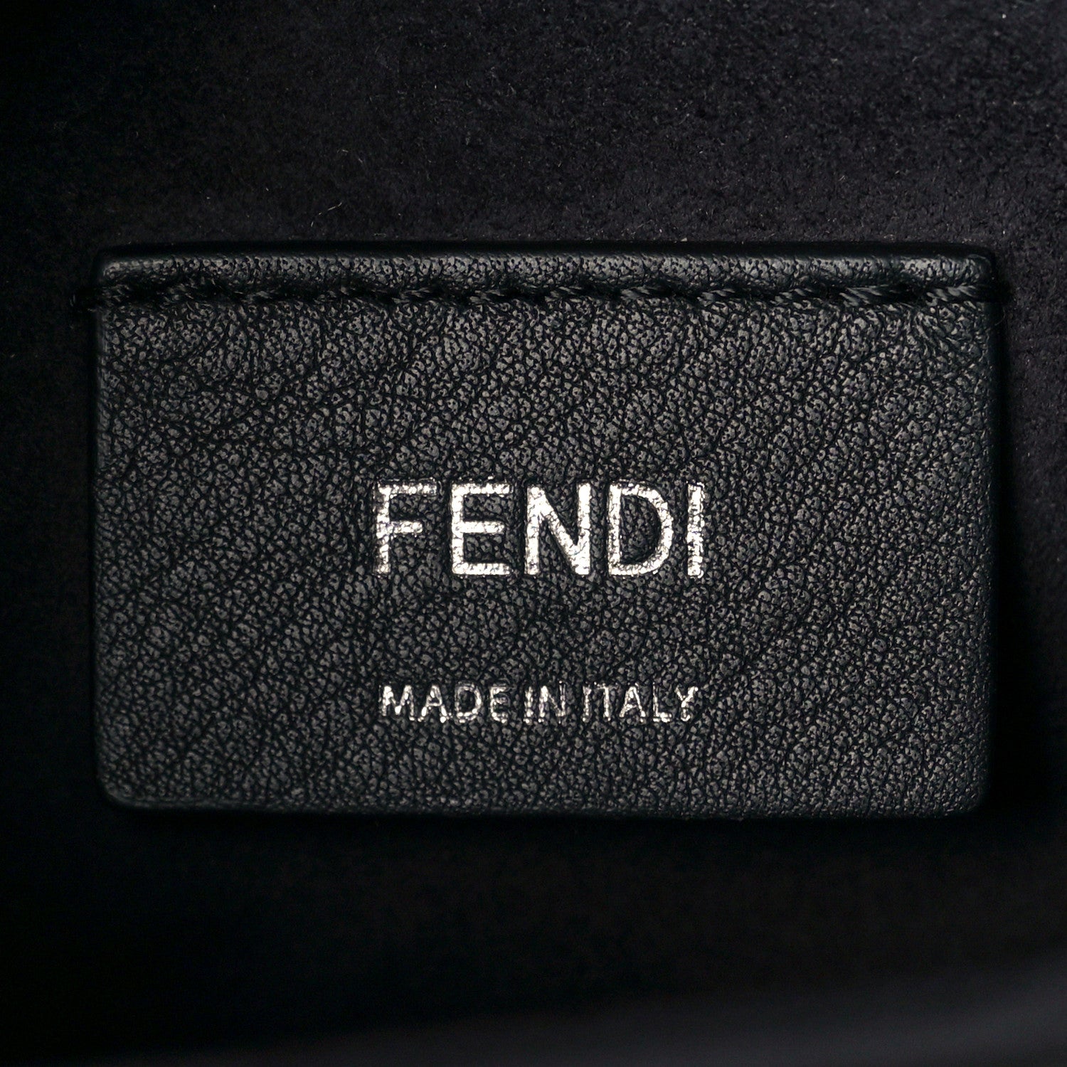 Fendi Vitello Liberty Fun Fair Embossed Scalloped Kan I Shoulder Bag Black Multicolor 5 of 7