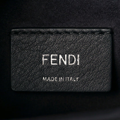 Fendi Vitello Liberty Fun Fair Embossed Scalloped Kan I Shoulder Bag Black Multicolor 5 of 7