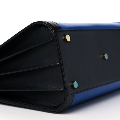 Saint Laurent Calfskin Bi-Color Small Sac De Jour Royal Blue Black 7 of 8