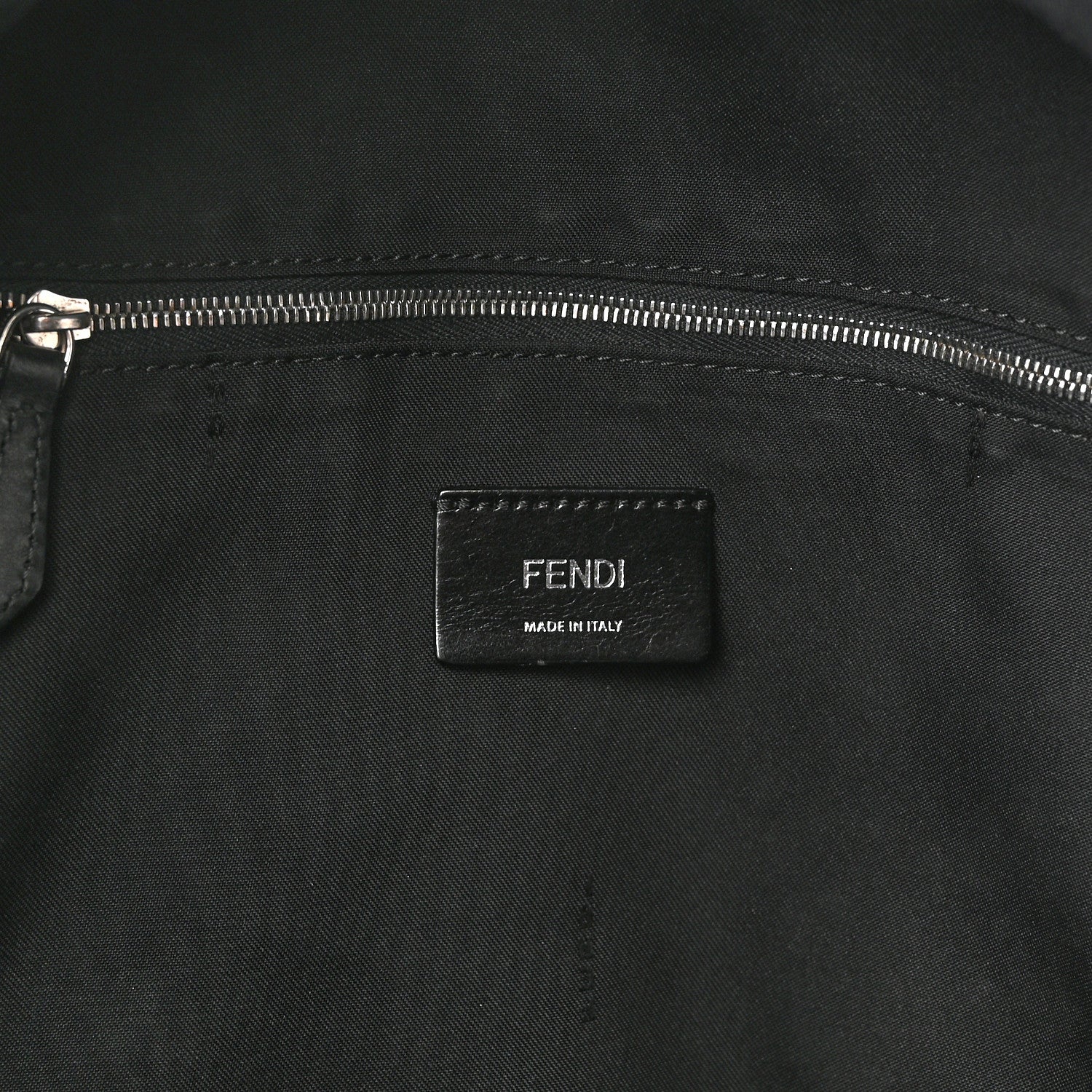 Fendi Nylon Vitello Liberty Vitello Dolce Monster Eyes Rounded Backpack Black Sunflower 6 of 15