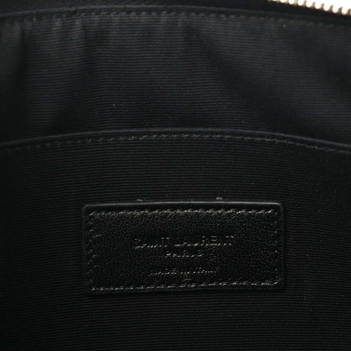 Calfskin Glitter Zipped Tablet Holder Black