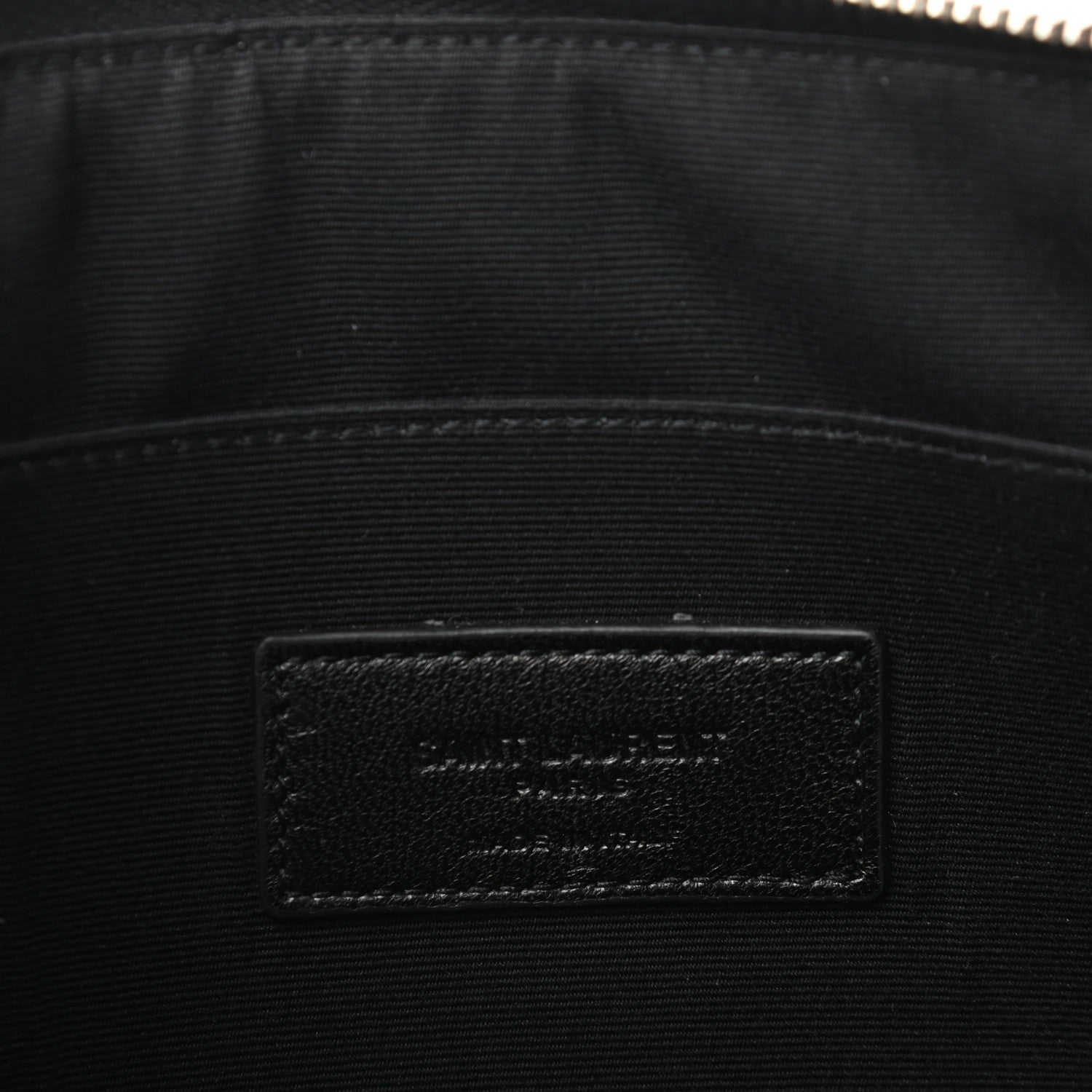 Saint Laurent Calfskin Glitter Zipped Tablet Holder Black 6 of 6