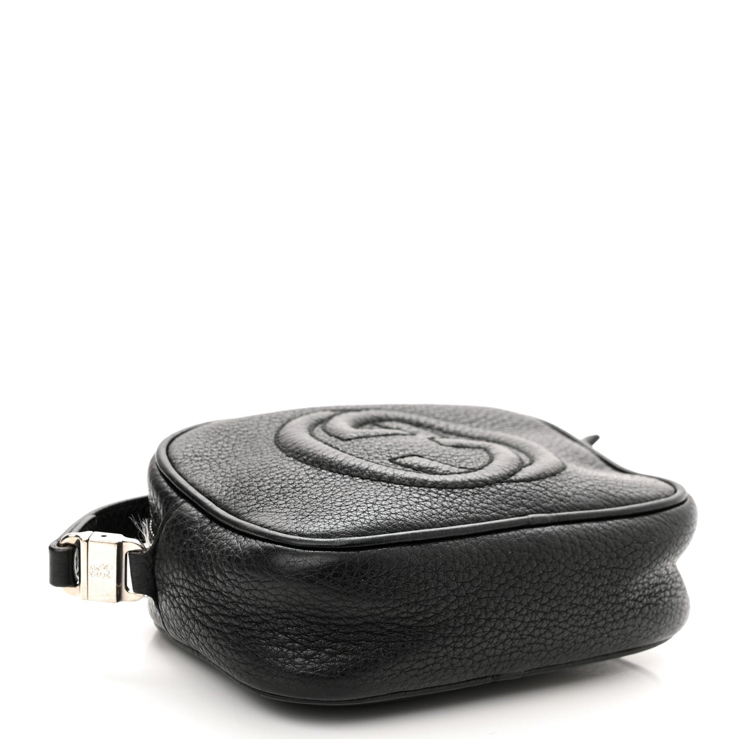 Pebbled Calfskin Children's Mini Soho Disco Messenger Bag Black