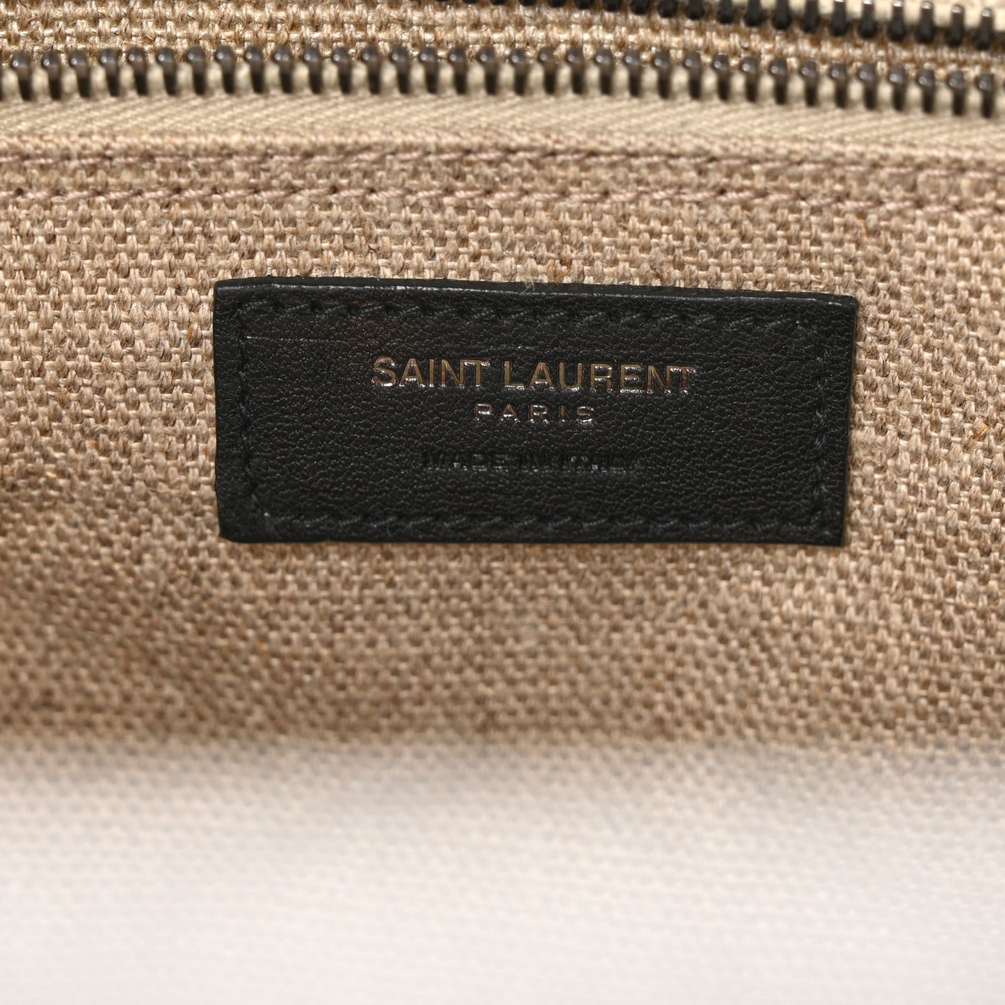 Linen Calfskin Rive Gauche Tote Optic White
