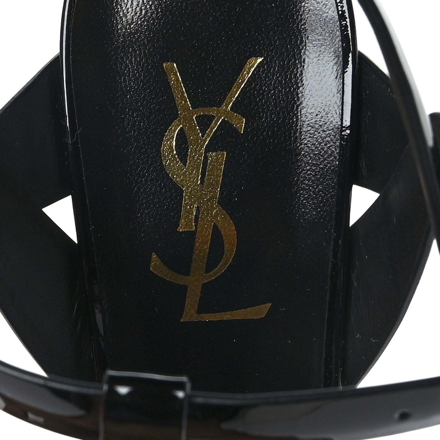 Saint Laurent Patent Tribute 105 Platform Sandals 37 Black 6 of 7