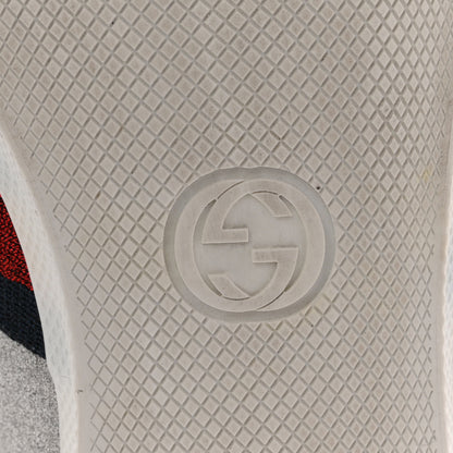 Gucci Glitter Fabric Studded Web Mens Sneakers 9 Silver 9 of 17