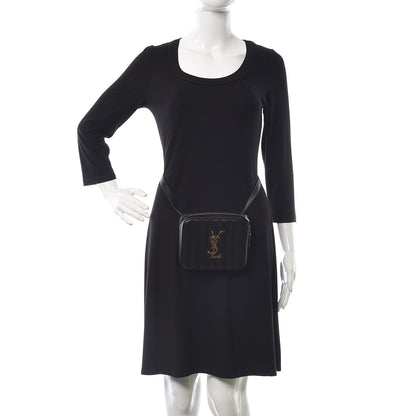 Saint Laurent Lambskin Matelasse Vicky Monogram Belt Bag Black 2 of 5