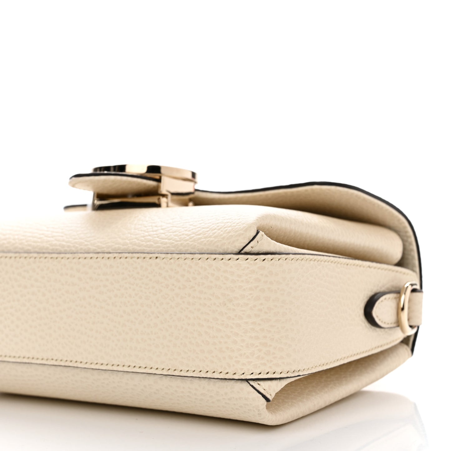 Dollar Calfskin Interlocking G Crossbody Bag Mystic White