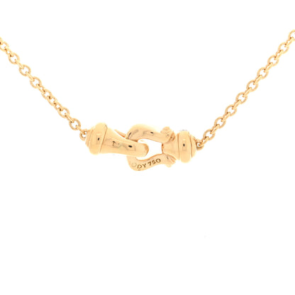 David Yurman 18K Yellow Gold Diamond Buckle Necklace 4 of 5