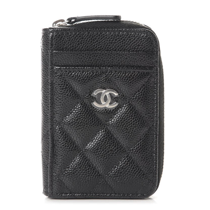Chanel Caviar Quilted Zip Card Holder Black 1 of 11