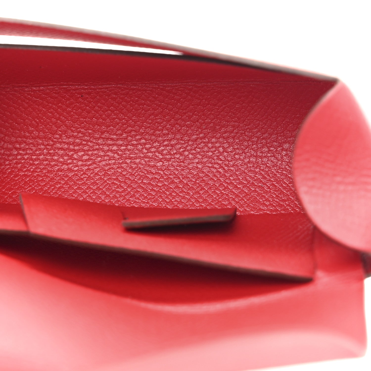 Hermes Grained Madame Calfskin Lipstick Case with Mirror Rouge Piment 6 of 7