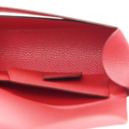 Hermes Grained Madame Calfskin Lipstick Case with Mirror Rouge Piment 6 of 7
