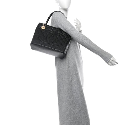 Chanel Caviar Quilted Medallion Tote Black 2 of 10