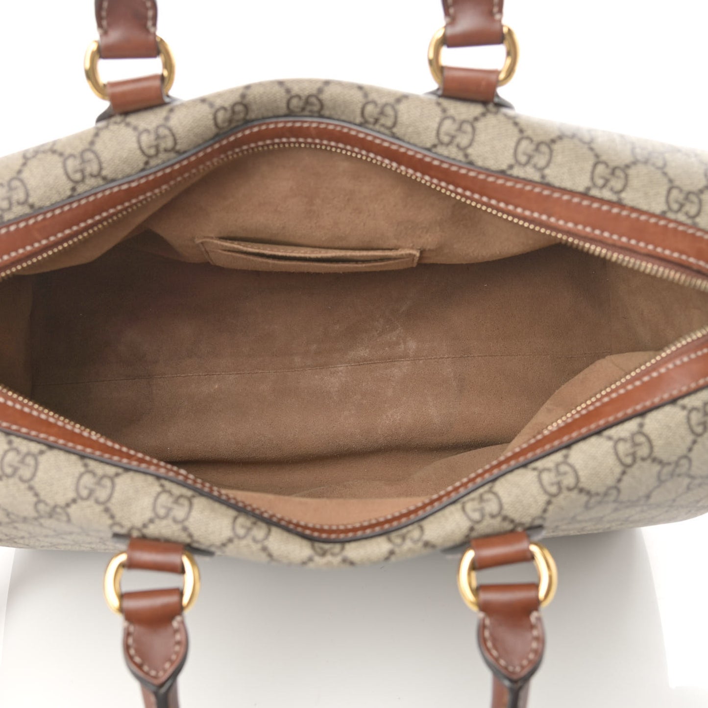 GG Supreme Monogram Medium Boston Beige Cuir