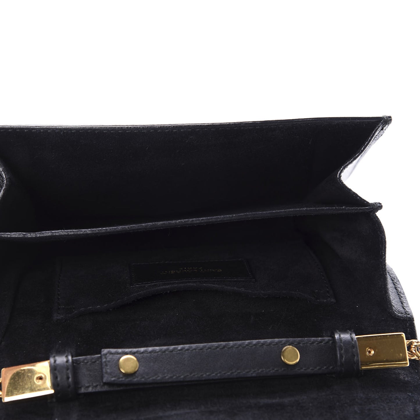 Calfskin Mini Y Ligne Crossbody Pochette Bag Black