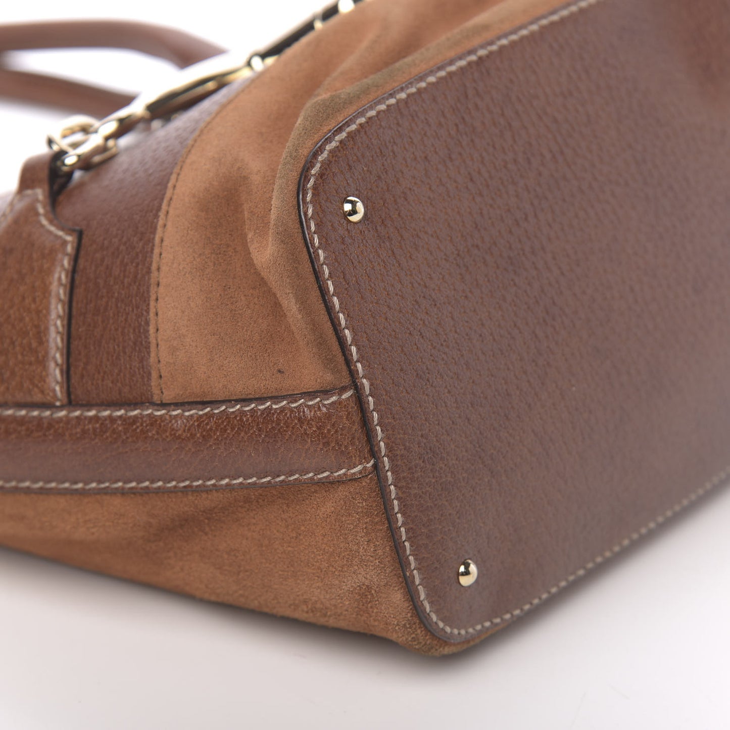 Suede Calfskin Medium Hasler Tote Brown