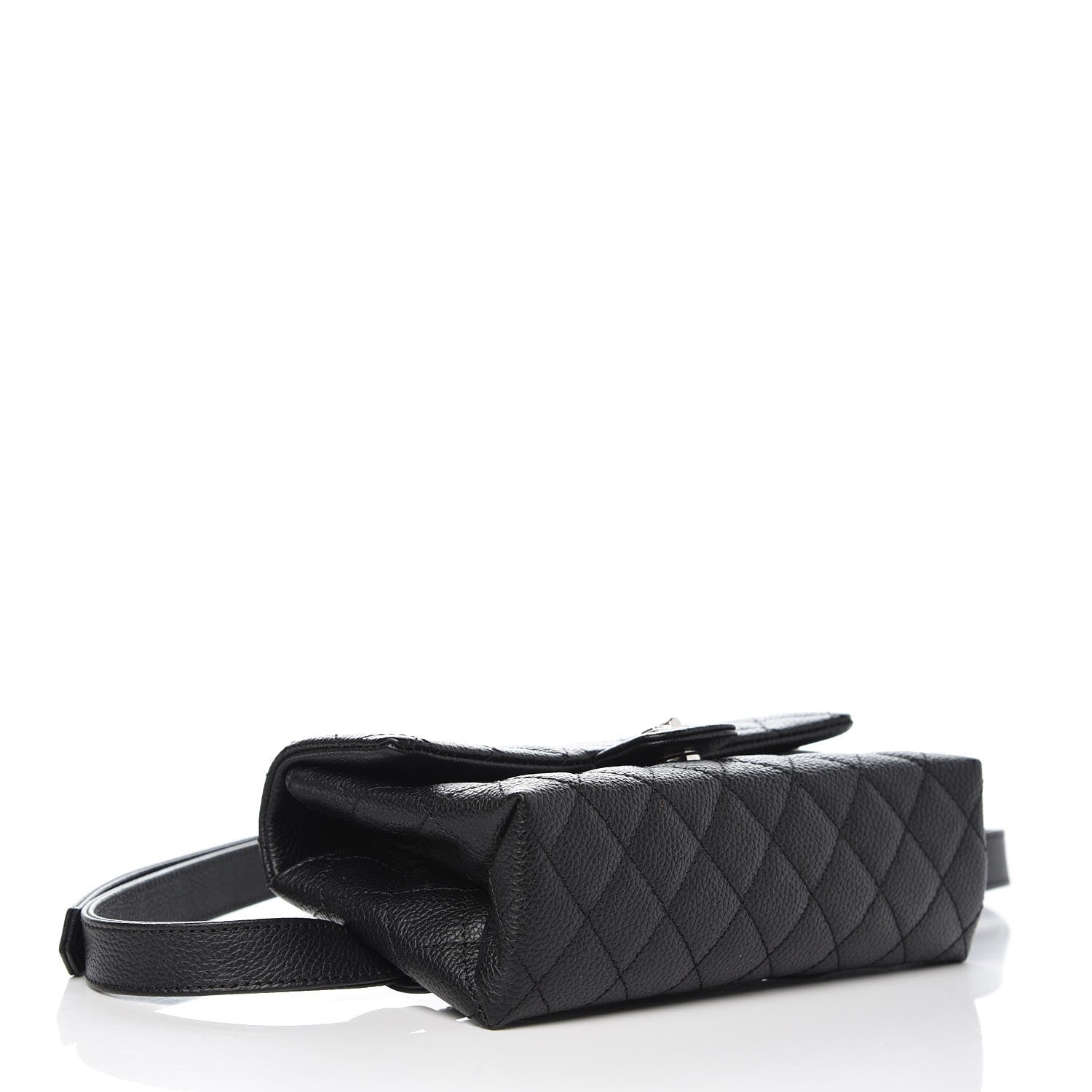 Chanel Grained Calfskin Quilted 2.55 Reissue Flap Belt Bag Clutch Black 4 of 9