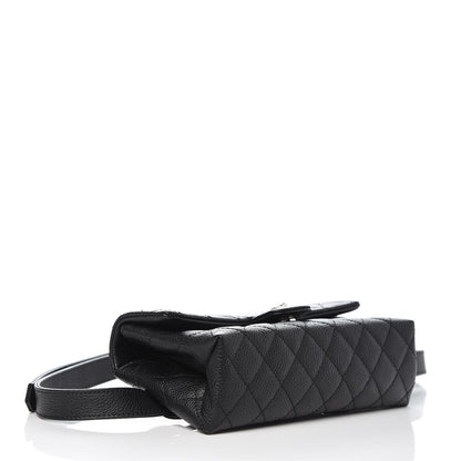 Chanel Grained Calfskin Quilted 2.55 Reissue Flap Belt Bag Clutch Black 4 of 9