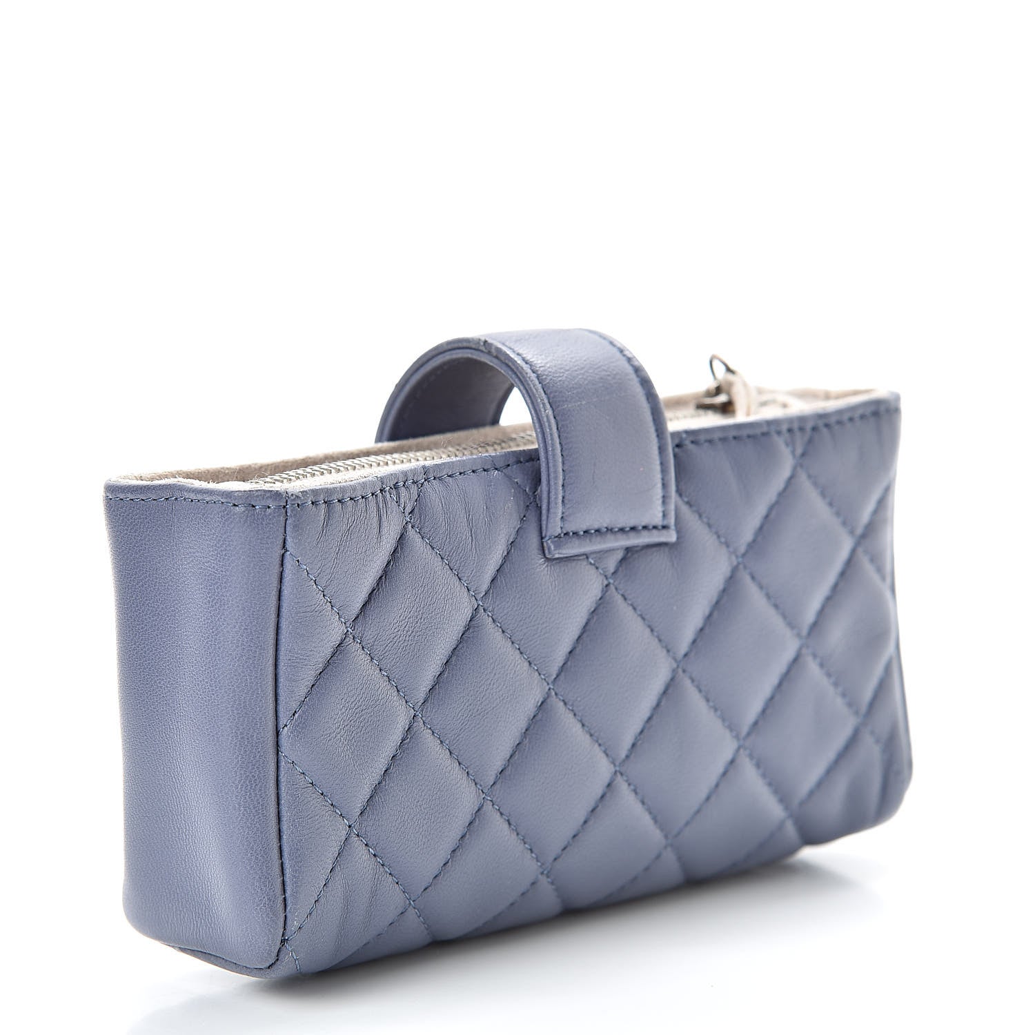 Chanel Lambskin Quilted Mini Phone Holder Clutch Lavender 3 of 10