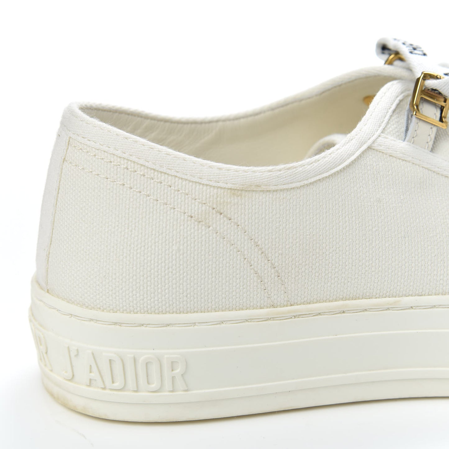 Canvas Walk'n Dior Low Top Sneakers 37.5 White