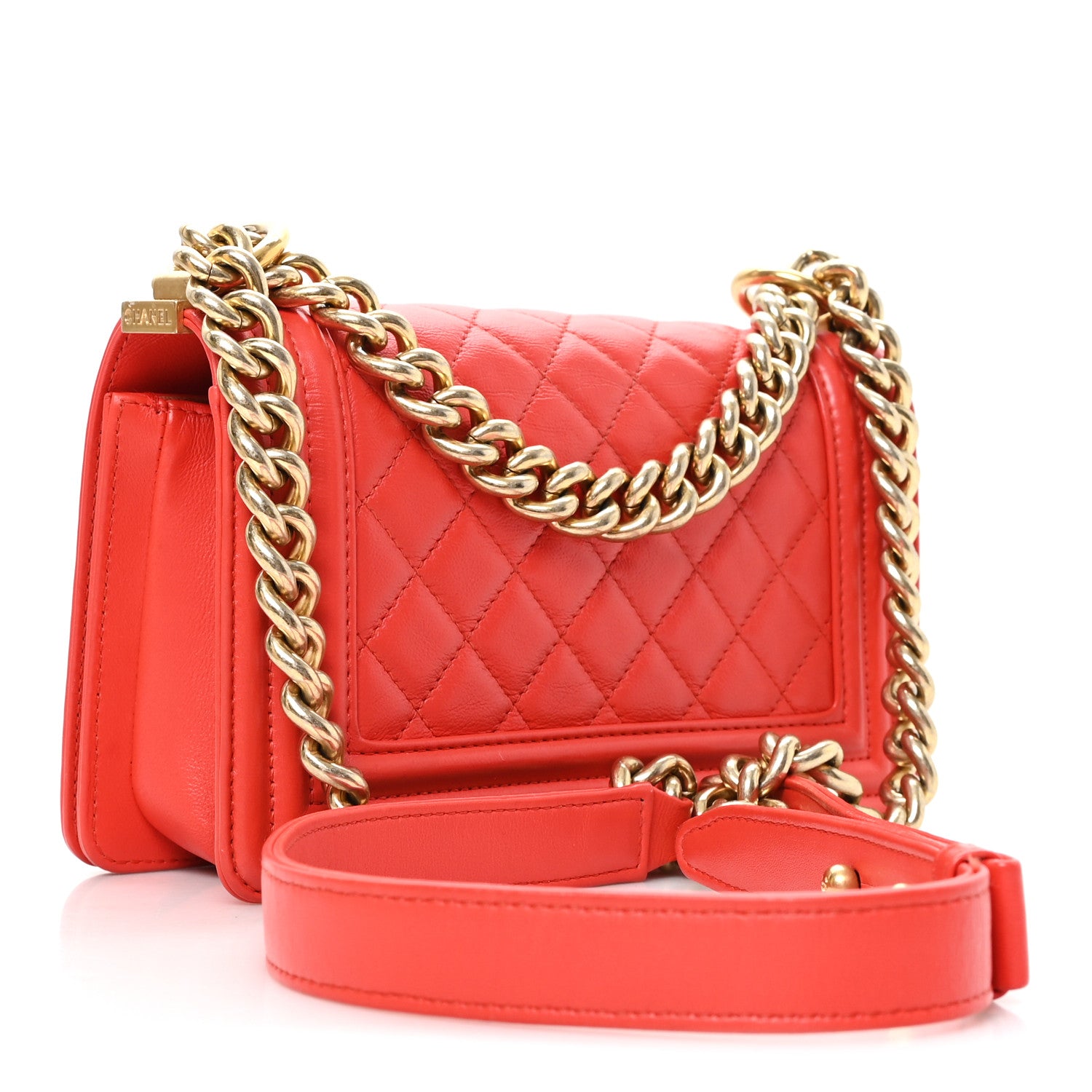 Chanel Lambskin Quilted Small Boy Flap Red 3 of 10