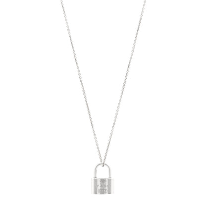 Tiffany Sterling Silver 1837 Lock Charm Pendant Necklace 1 of 5