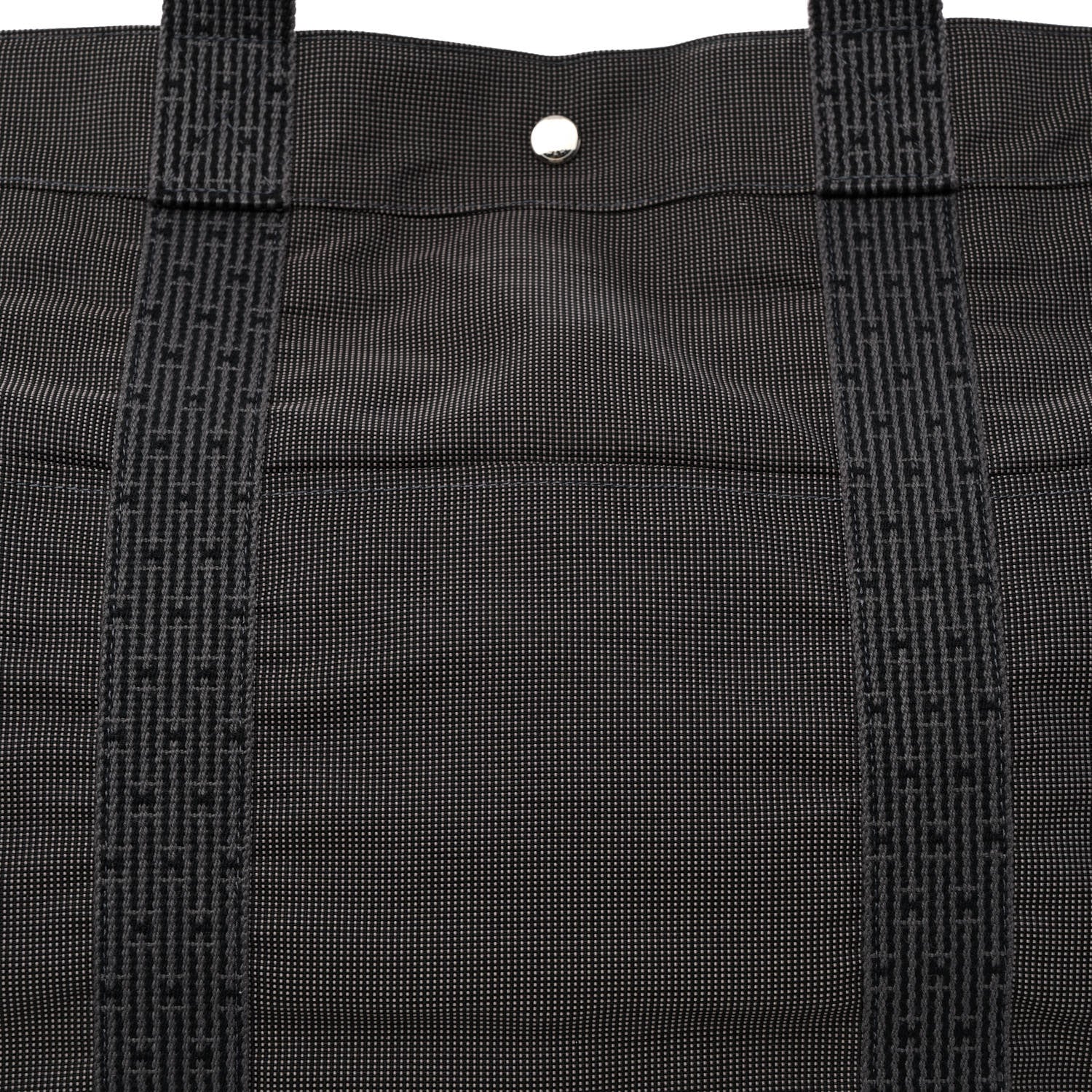 Hermes Canvas Herline Tote TGM Grey 8 of 10