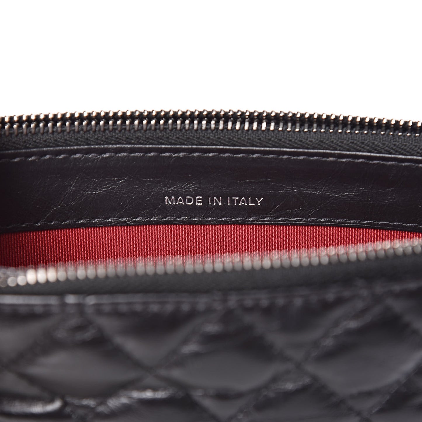 Aged Calfskin Quilted Small Gabrielle Clutch With Chain Black