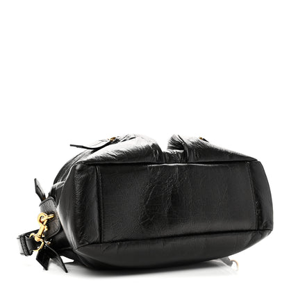 Christian Dior Crinkled Calfskin Small Grand Tour Bowling Bag Black 4 of 12