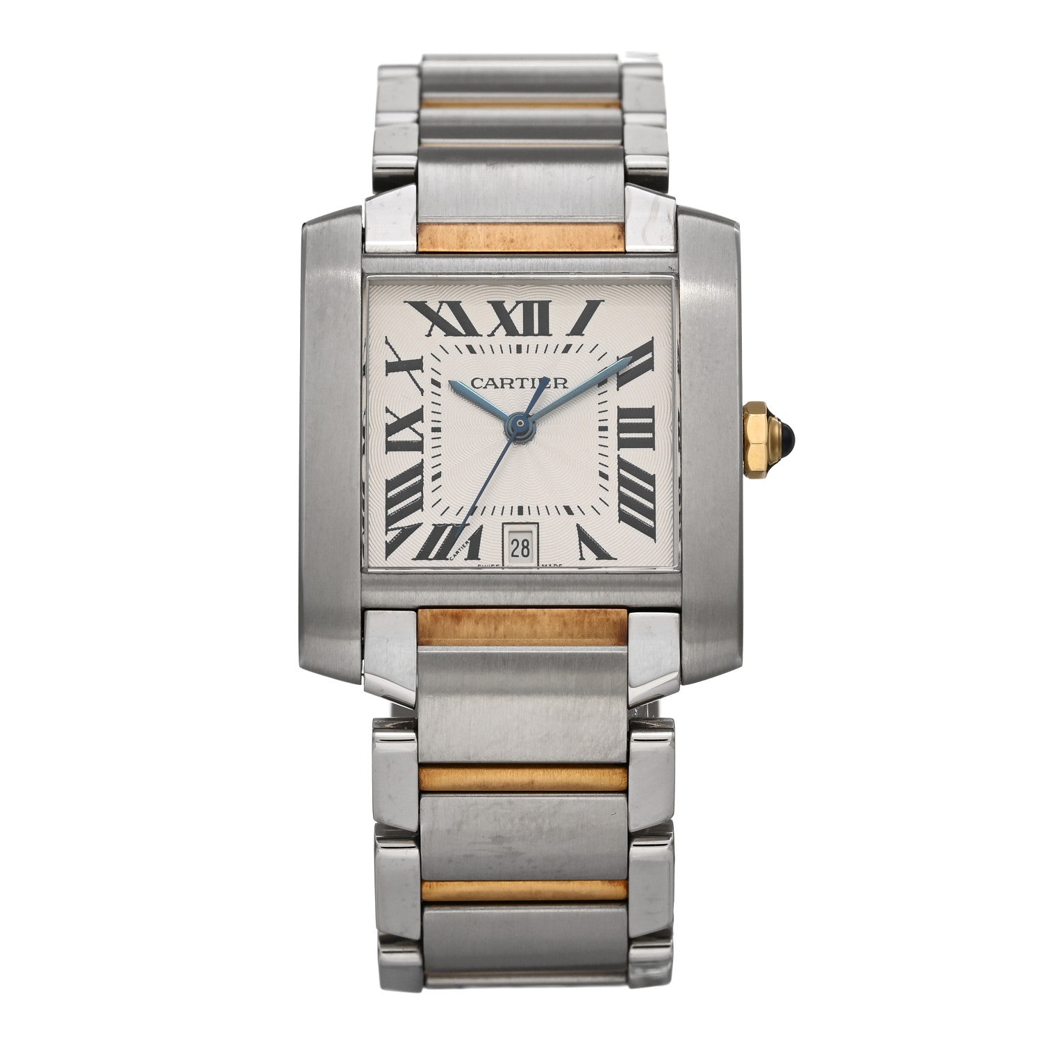 Cartier Stainless Steel 18K Yellow Gold 28mm Tank Francaise Automatic Watch 1 of 4