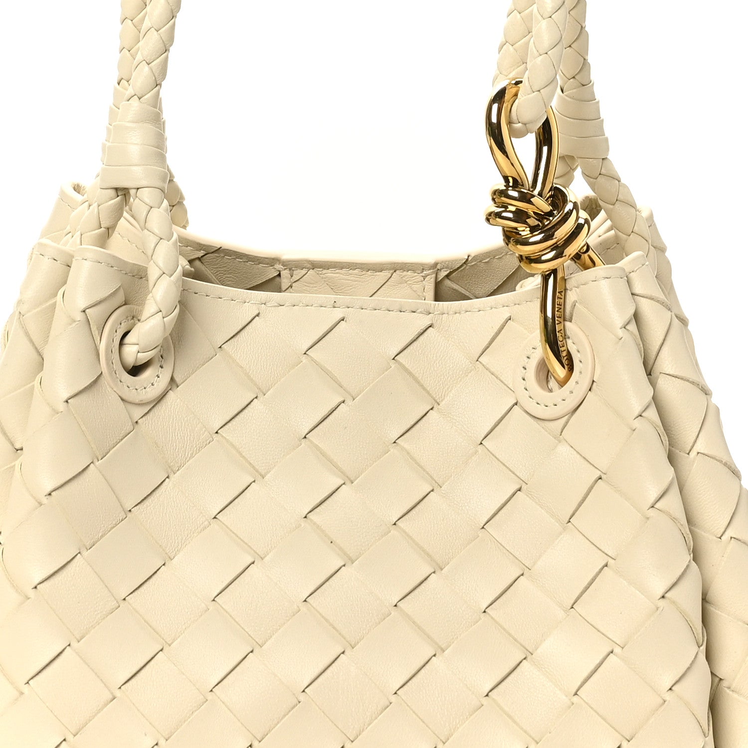 Bottega Veneta Nappa Intrecciato Small Parachute Shoulder Bag Sea Salt 6 of 8